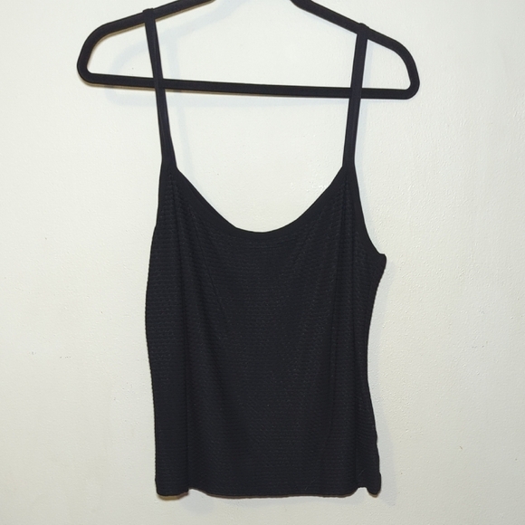 Giorgio Armani Tops - Giorgio Armani Black Textured Knit Camisole Top Women's Size L*